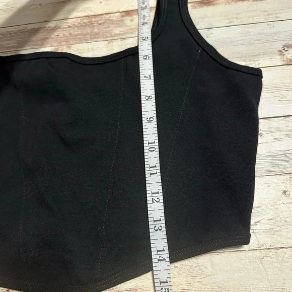 Altar’d State Cropped Tank Top Women’s Size Medium Black Sleeveless - Picture 4 of 5